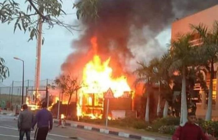السيطرة على حريق بفرع النادي الأهلي بمدينة الشيخ زايد