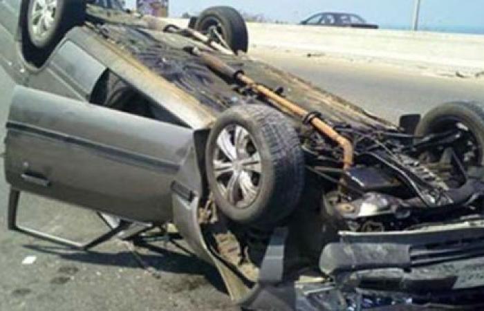 الوفد -الحوادث - مصرع شخص وإصابة 5 في انقلاب سيارة على طريق الإسماعيلية الصحراوي موجز نيوز