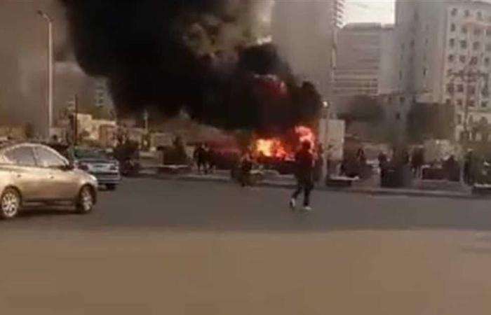المصري اليوم - حوادث - حريق في ميدان التحرير  موجز نيوز