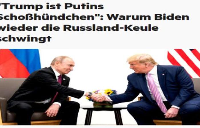 صحيفة ألمانية: لماذا وصف بايدن ترامب بـ «كلب بوتين المدلل»؟
