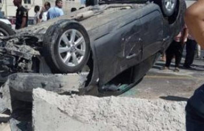 #اليوم السابع - #حوادث - إصابة شخصين فى حادث تصادم سيارتين بمحور المشير طنطاوى