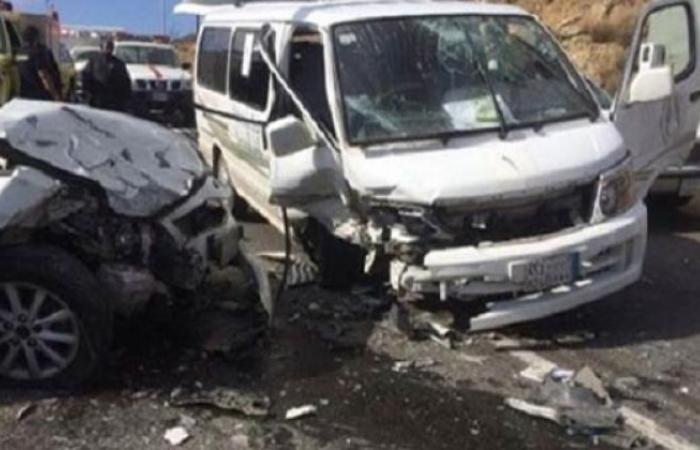 الوفد -الحوادث - إصابة 6 أشخاص في حادث تصادم 4 سيارات بالمنيا موجز نيوز