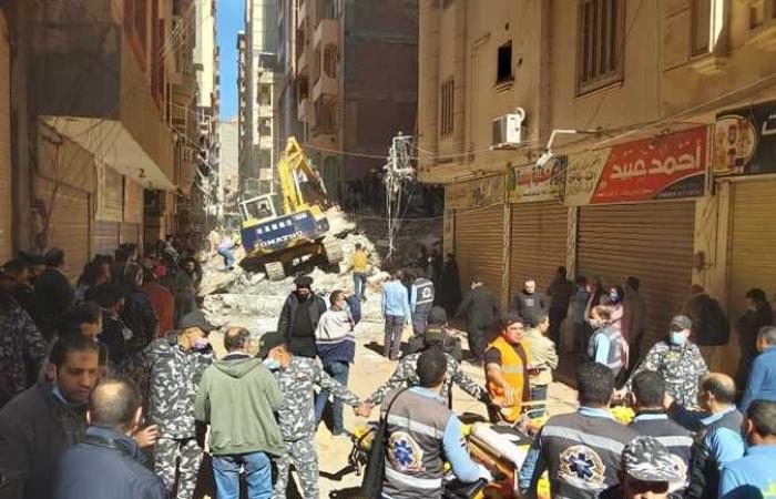 المصري اليوم - اخبار مصر- التفاصيل الكاملة لانهيار عقار الغربية (صور) موجز نيوز