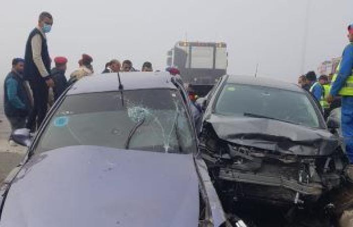 #اليوم السابع - #حوادث - إصابة 4 أشخاص فى حادث تصادم بين سيارتين على الطريق الصحراوى الشرقى بسوهاج
