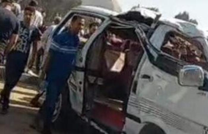 #اليوم السابع - #حوادث - إصابة 8 أشخاص فى انقلاب سيارة أجرة ببنها