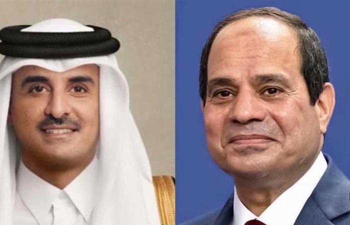 المصري اليوم - اخبار مصر- السيسي يتبادل مع أمير قطر التهنئة بعيد الفطر المبارك موجز نيوز