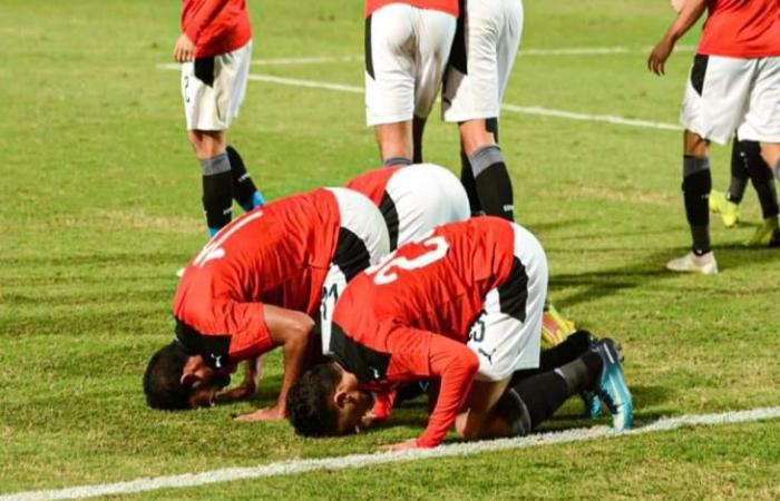مباراة ودية.. مصر (الأولمبي) 1-0 جنوب إفريقيا (الأولمبي).. رأس مصطفى محمد