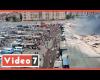#اليوم السابع - #فديو - عاجل ..محاولات كبيرة من الحماية المدنية لاحتواء حريق سوق توشكى
