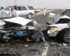 الوفد -الحوادث - إصابة شخصين في حادث تصادم بين 3 سيارات أعلى دائري الهرم موجز نيوز